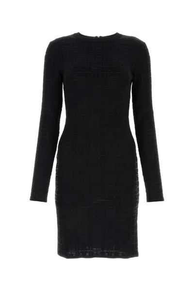 Givenchy Ribbed-knit Wool Dress In Black