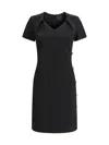 Givenchy Robe En Punto Milano À Boutons In Black