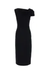 Givenchy Draped-detail One-shoulder Midi Dress In Black
