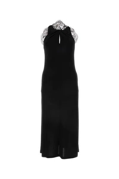 Givenchy Lace-neckline Midi Dress In Black