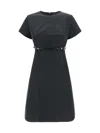 Givenchy Voyou Belted Mini Dress In Black
