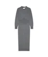 Givenchy Cashmere Midi Dress Featuring Open Back In Gray