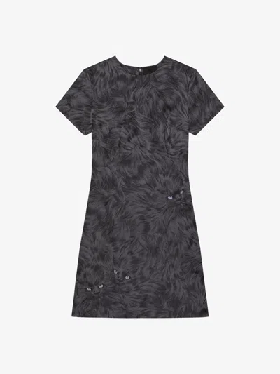 Givenchy Dress In Cat Jacquard In Black