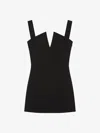 Givenchy V-collar Mini Dress In Black
