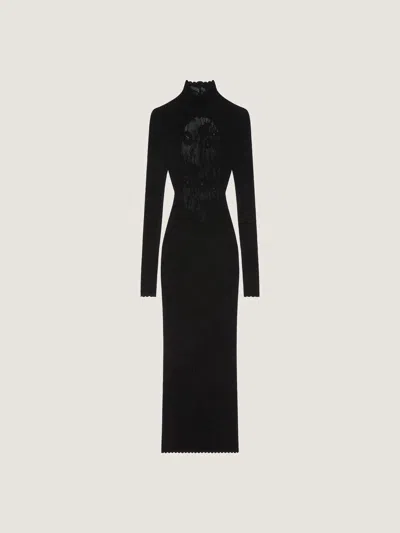 Givenchy Robe En Dentelle Florale In Black