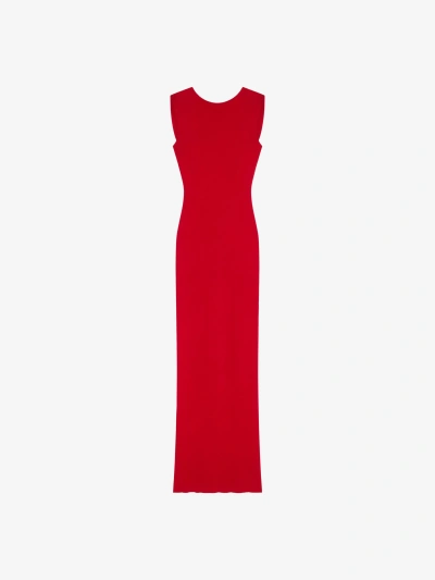 Givenchy Dress In Knit With Open Back In Poppy Red