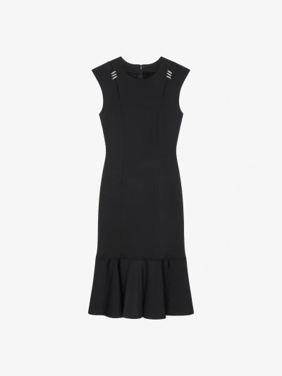 Givenchy Dress In Punto Milano With Crystals In Black