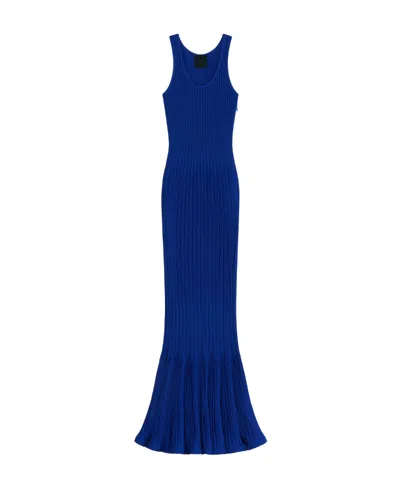 Givenchy Dress In Viscose Knit With Flounce In Blue