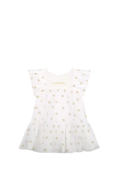 Givenchy Kids' Dress With 4g Print In White
