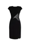 Givenchy Panelled Crepe Midi Dress In Black