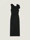 Givenchy Draped Midi Dress In Black
