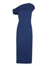 Givenchy Robe Drapée Asymétrique En Crêpe In Blue
