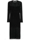 Givenchy Sheer Midi Dress In Black