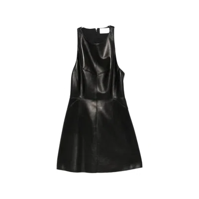 Givenchy Sleeveless Leather Mini Dress In Black