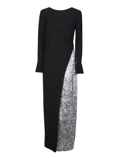 Givenchy Backless Evening Dress With Sequins Embroidered In Black