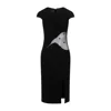 Givenchy Womens Black Semi-sheer Cut-out Woven Midi Dress In Black