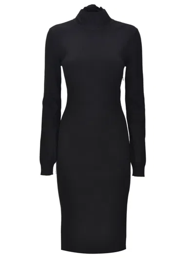 Givenchy Midi Wool And Cashmere Dress In Black