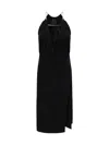 Givenchy Chain Straps Midi Dress In Black