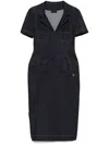 Givenchy Women Denim Pockets Midi Dress In Blue