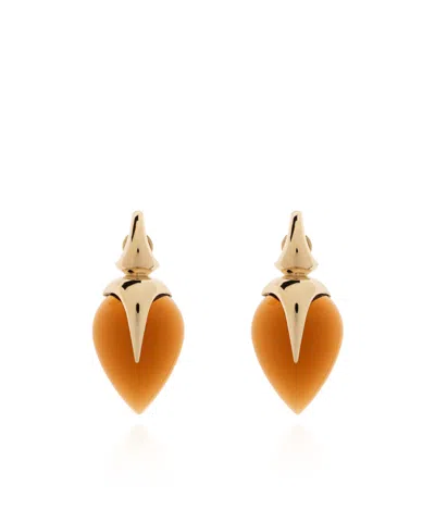 Givenchy Heartwood Earrings In Metal And Resin In Multi