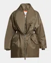 Givenchy Hourglass Bomber With Zipped Shawl Collar In Nylon In Green