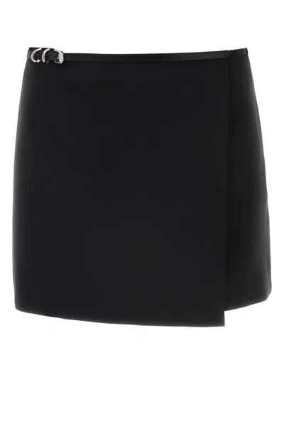 Givenchy Duchesse Mini Skirt In Silk In Black