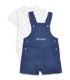 Givenchy Dungarees And Polo Shirt Set In Blue