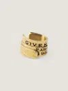 Givenchy Tape Earcuff In Metal And Enamel In Gold
