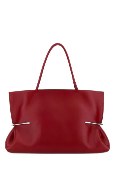 Givenchy East-west Lamb Leather Shoulder Handbag With Silver Hardware, 46cm Width In Red