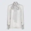 Givenchy Ecru Silk Shirt In Gray