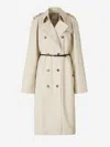 Givenchy Double-breasted Trench Coat With Belt In Gray