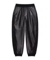 Givenchy Jogger Pants In Leather And Wool In Black