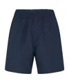 Givenchy Monogram 72 Jacquard Denim Bermuda Shorts In Blue
