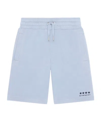 Givenchy Elastic Waist Shorts In Light Blue