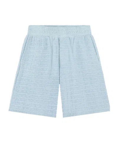 Givenchy Elastic Waist Shorts In Light Blue