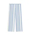 Givenchy 4g Striped Cotton And Linen Wide-leg Pants In White