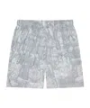 Givenchy Elastic Waist Swim Trunks In Blue