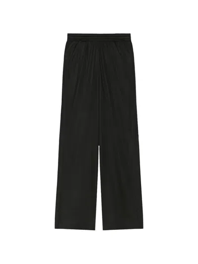 Givenchy Elastic-waist Wide-legs Trousers In Black