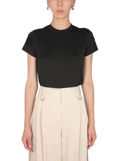 Givenchy Elegant Chain Motif Crew Neck T-shirt For Women In Black