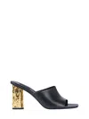 Givenchy Leather Sandals Open Squared Toe Heel In Multi