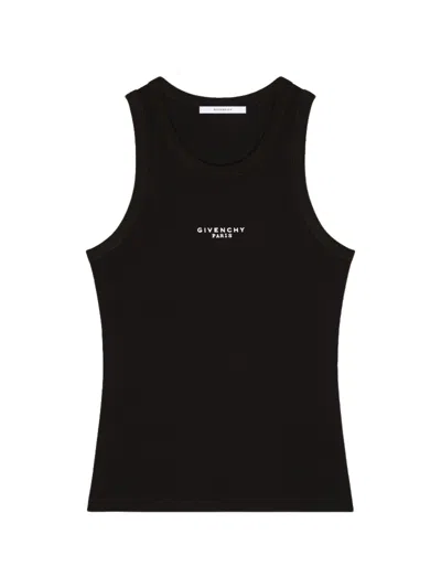 Givenchy Elegant Logo Top With Crew Neck For Women In Black