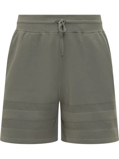 Givenchy Elegant Relaxed Shorts With Adjustable Waist In Green