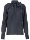 Givenchy Polka Dots Printed Blouse In Navywhite