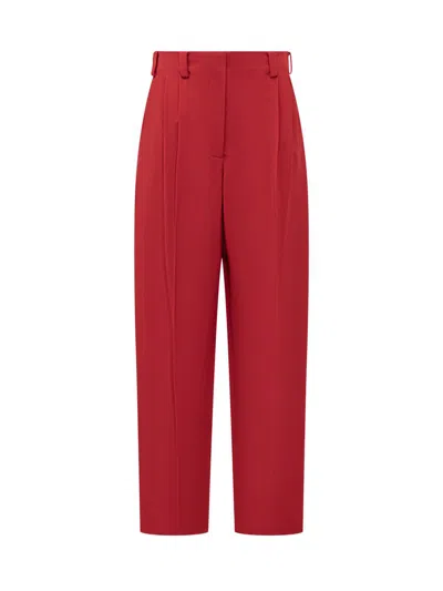 Givenchy Elegant Straight Leg Trousers In Red