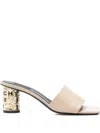 Givenchy Tape Heeled Mules In Mirror Effect Leather In Multi
