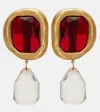 Givenchy Embellished Drop Earrings In Red