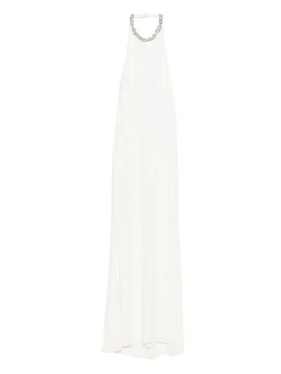 Givenchy Embellished Halterneck Dress In Neutral