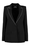 Givenchy Embellished Lapel Blazer In Black