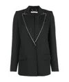 Givenchy Embellished Lapel Blazer In Black