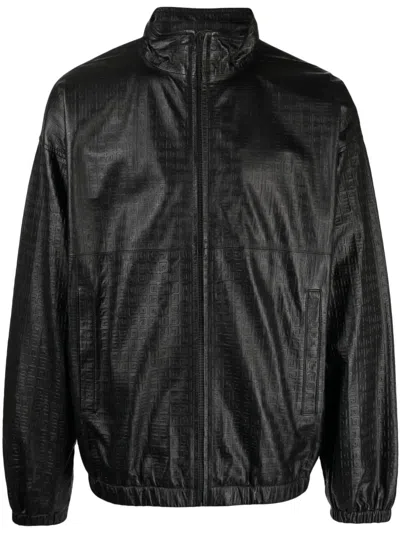 Givenchy Leather 4g Jacket In Negre